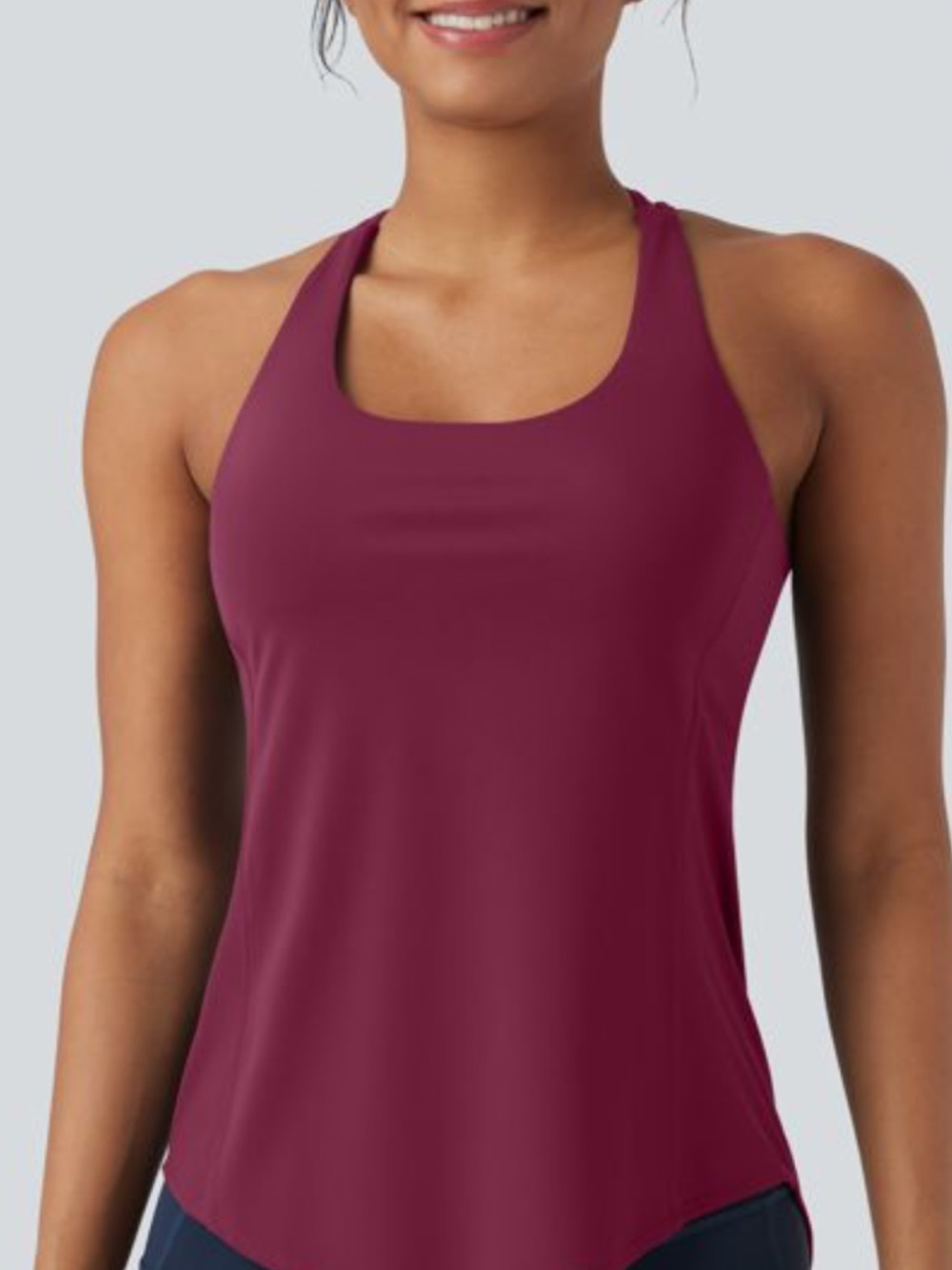 HALARA Women's Maroon Racerback Tank Top